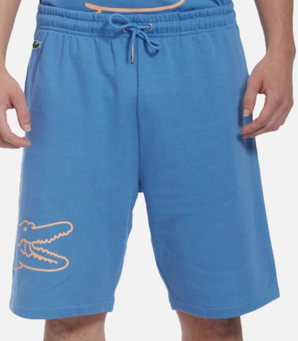 Lacoste Men's Large Croc Graphic Shorts Blue XL